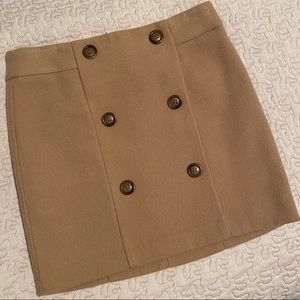 Gap camel wool skirt with buttons